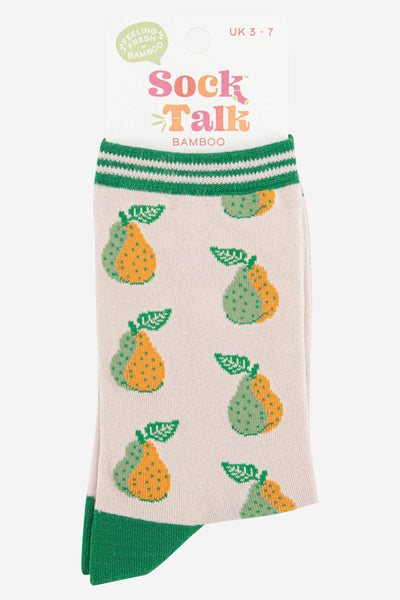 Women's Pear Fruit Bamboo Socks