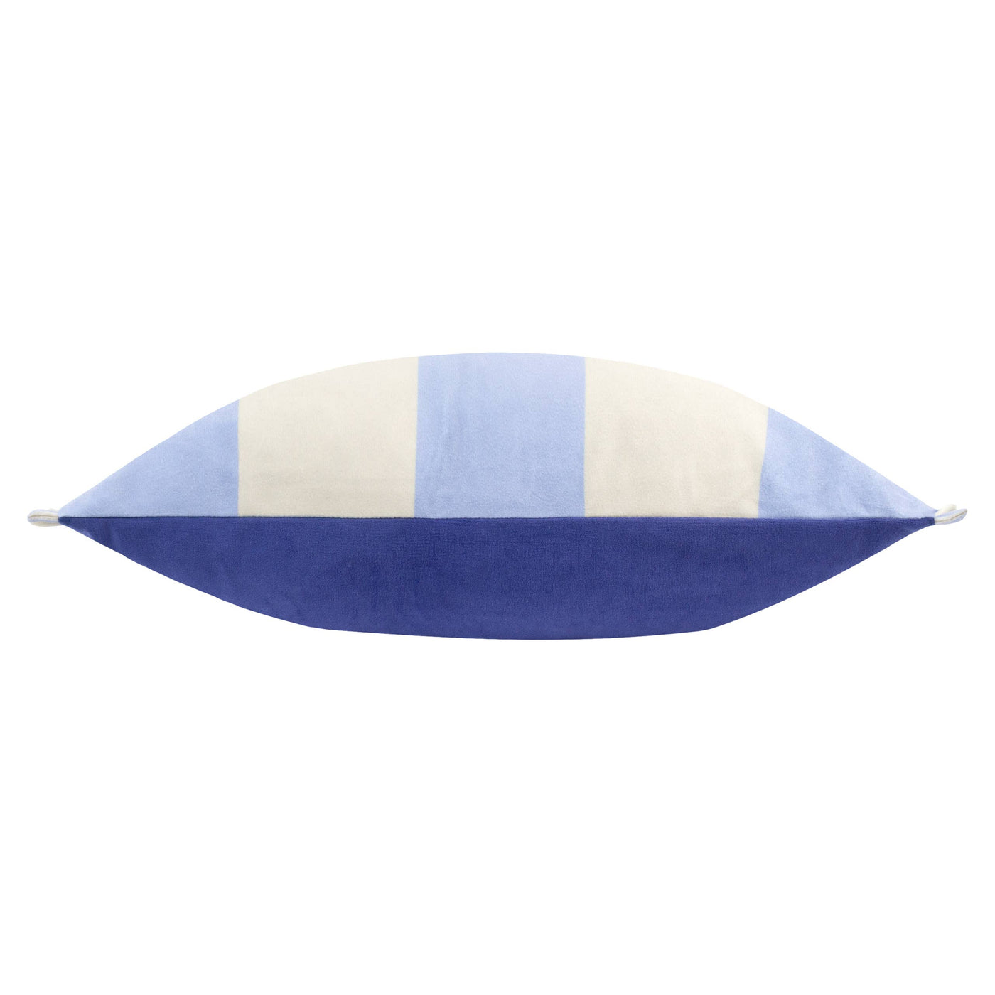 Araya Striped Velvet Cushion Blue: Blue 30 x 50cm