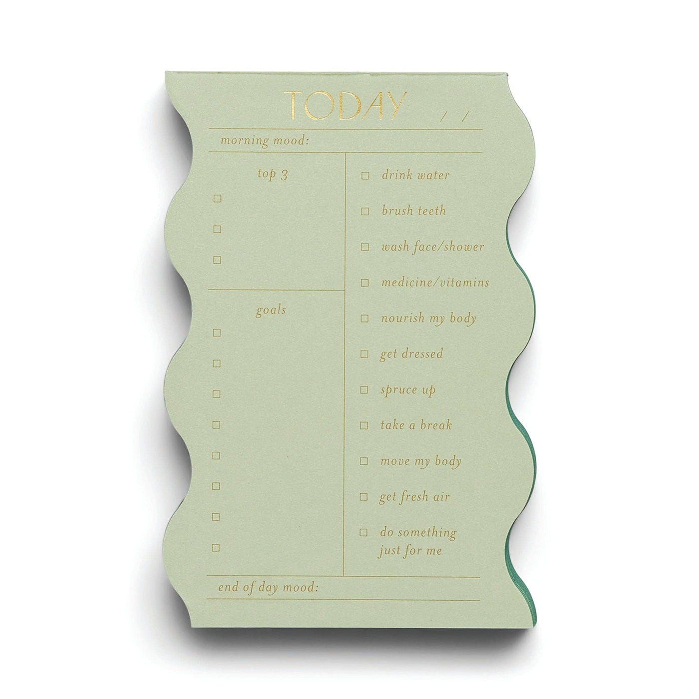 Designworks Ink Wavy Daily Notepad - Sage