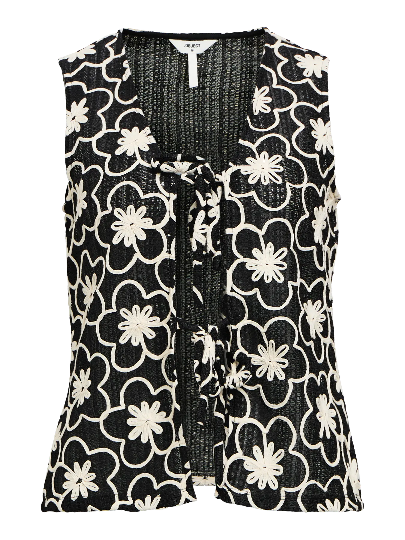 ObjCalla Tie Top Black/Sandshell