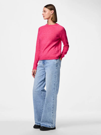 PcJuliana O-Neck Knit Beetroot Purple