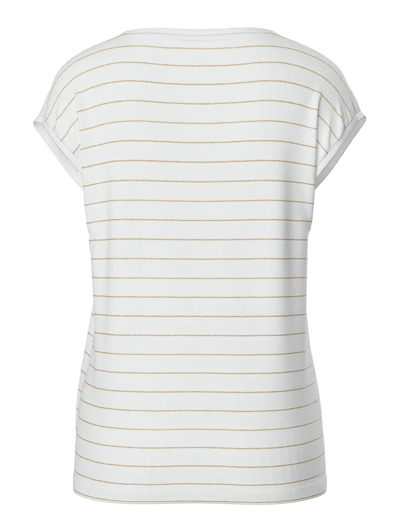 PcBillo Shirt Lurex White/Gold Wide Stripe