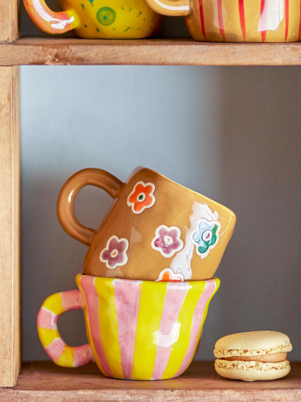 Nini Mug Rose/Yellow Stripes