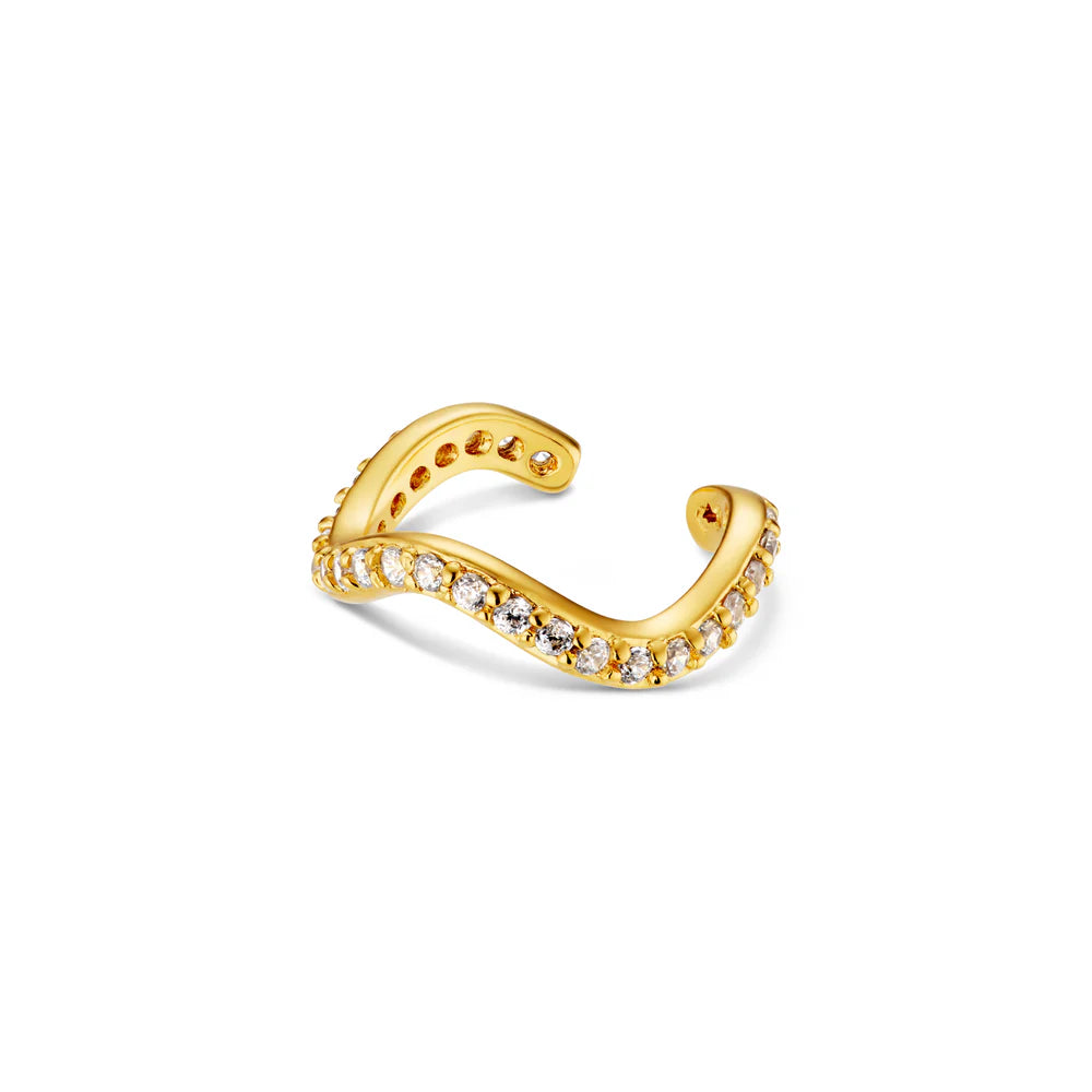 Fine Pave Wave Ear Cuff