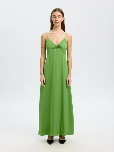 SlfLaurina Strap Dress Spindle Tree Green