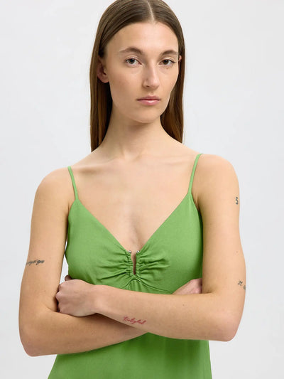 SlfLaurina Strap Dress Spindle Tree Green