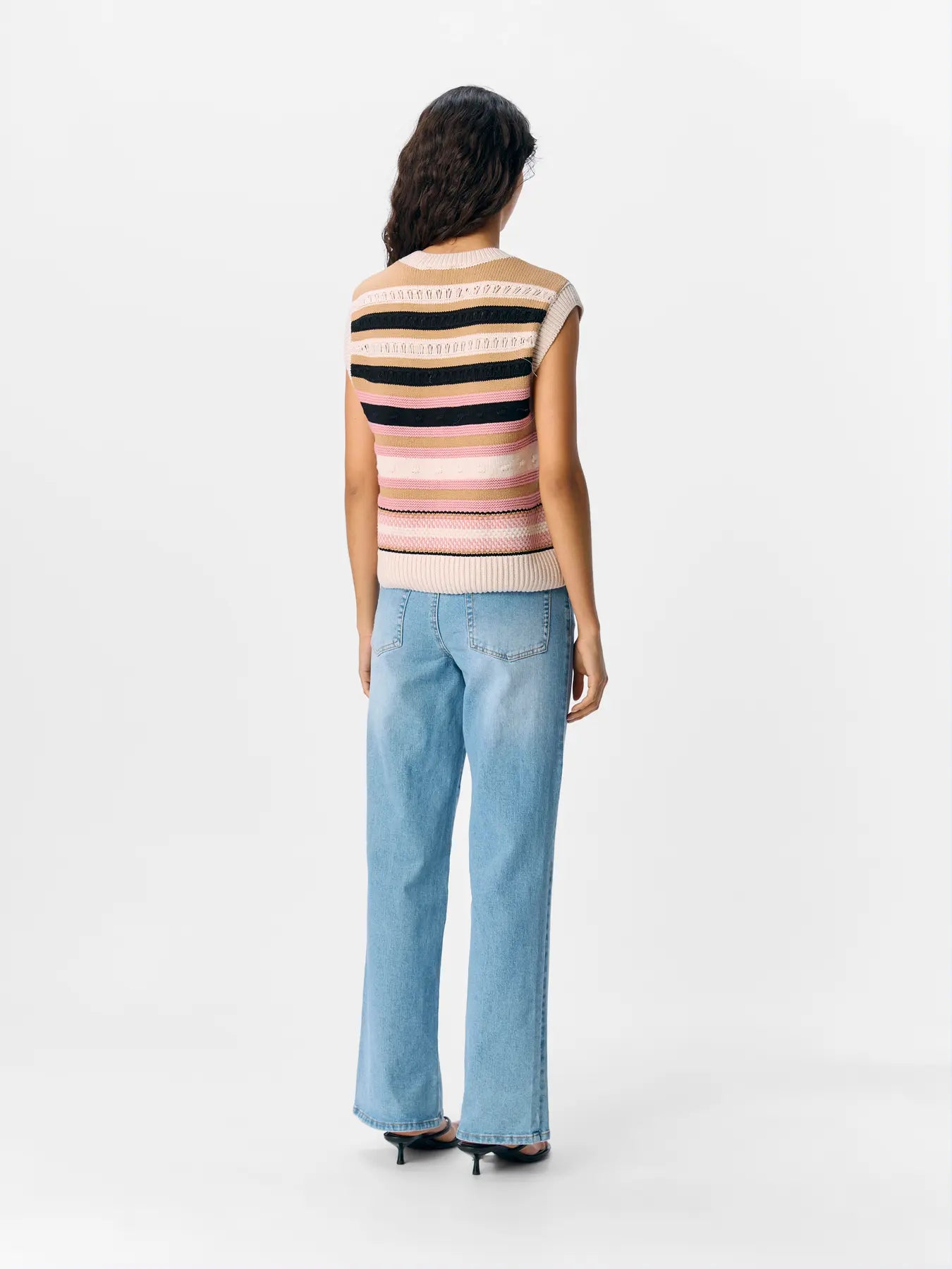 ObjArja Knit Vest Stripes