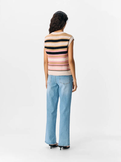 ObjArja Knit Vest Stripes