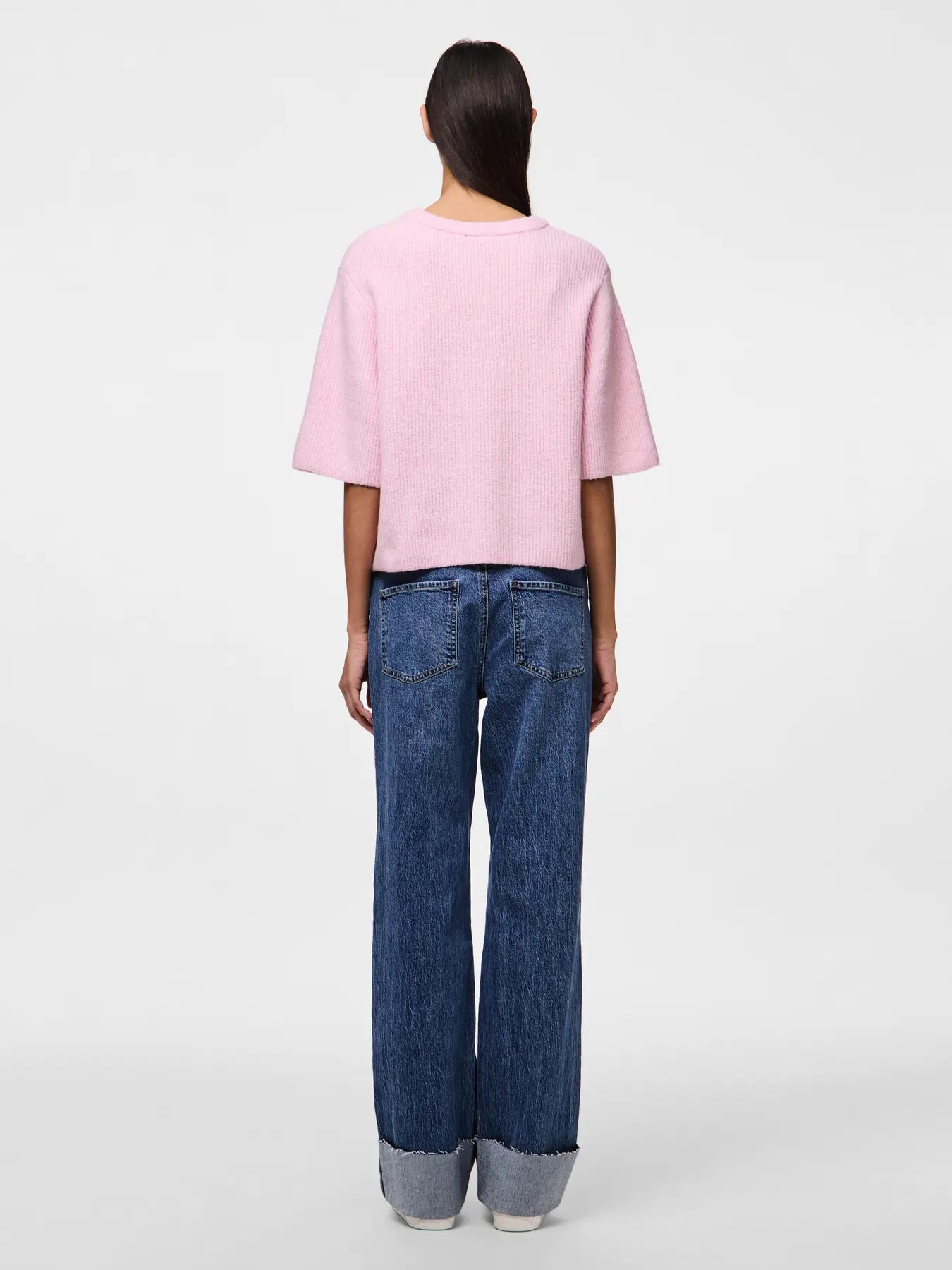 PcSilly SS O-Neck Knit Roseate Spoonbill
