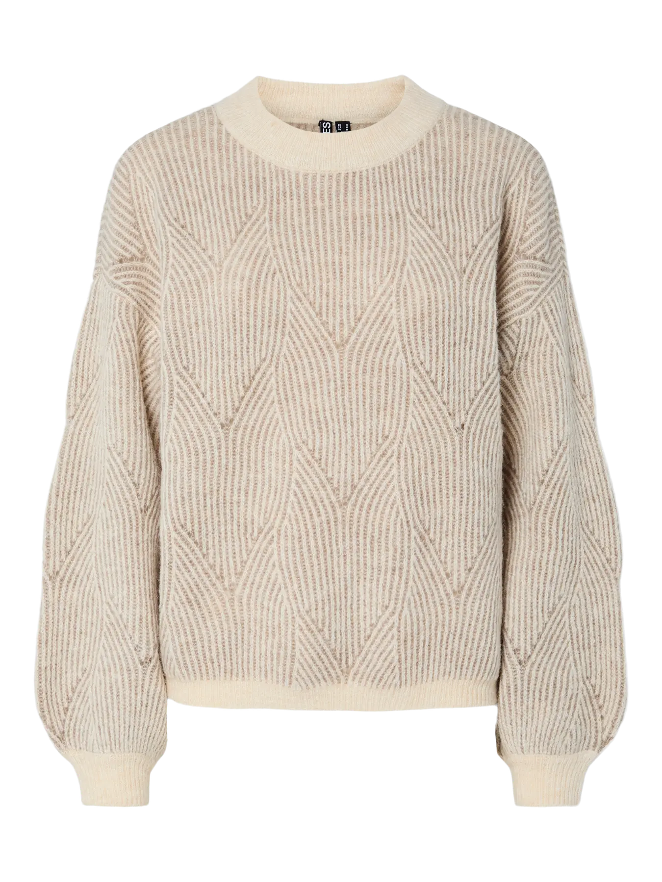 PcJenna O-Neck Knit Whitecap Gray/Greige