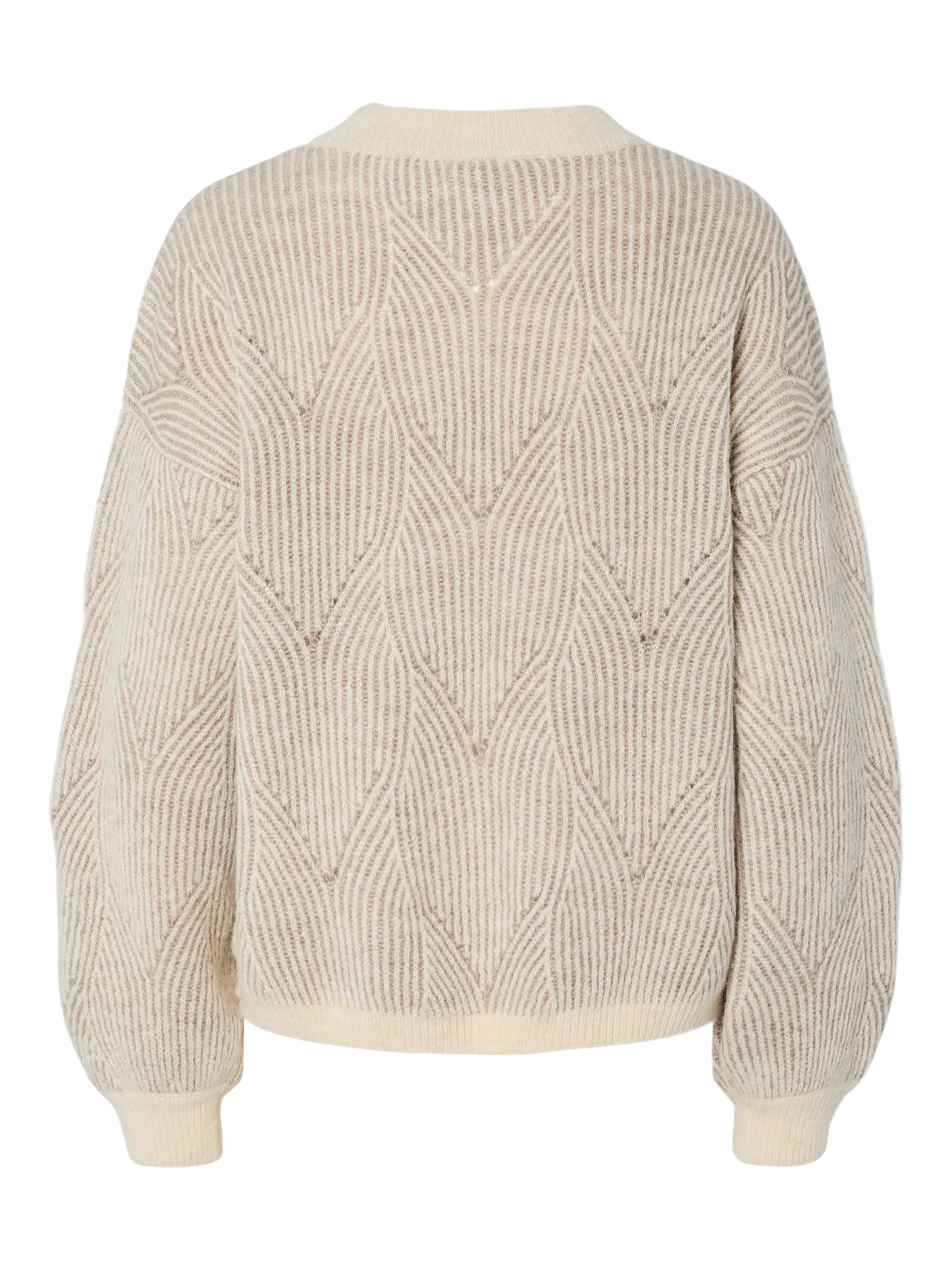 PcJenna O-Neck Knit Whitecap Gray/Greige