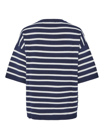 PcTian Knit Maritime Blue Stripes