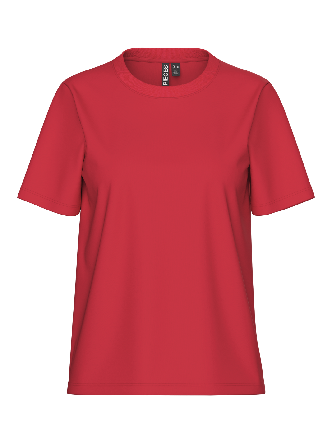 PcRia SS Solid Tee Lollipop Red