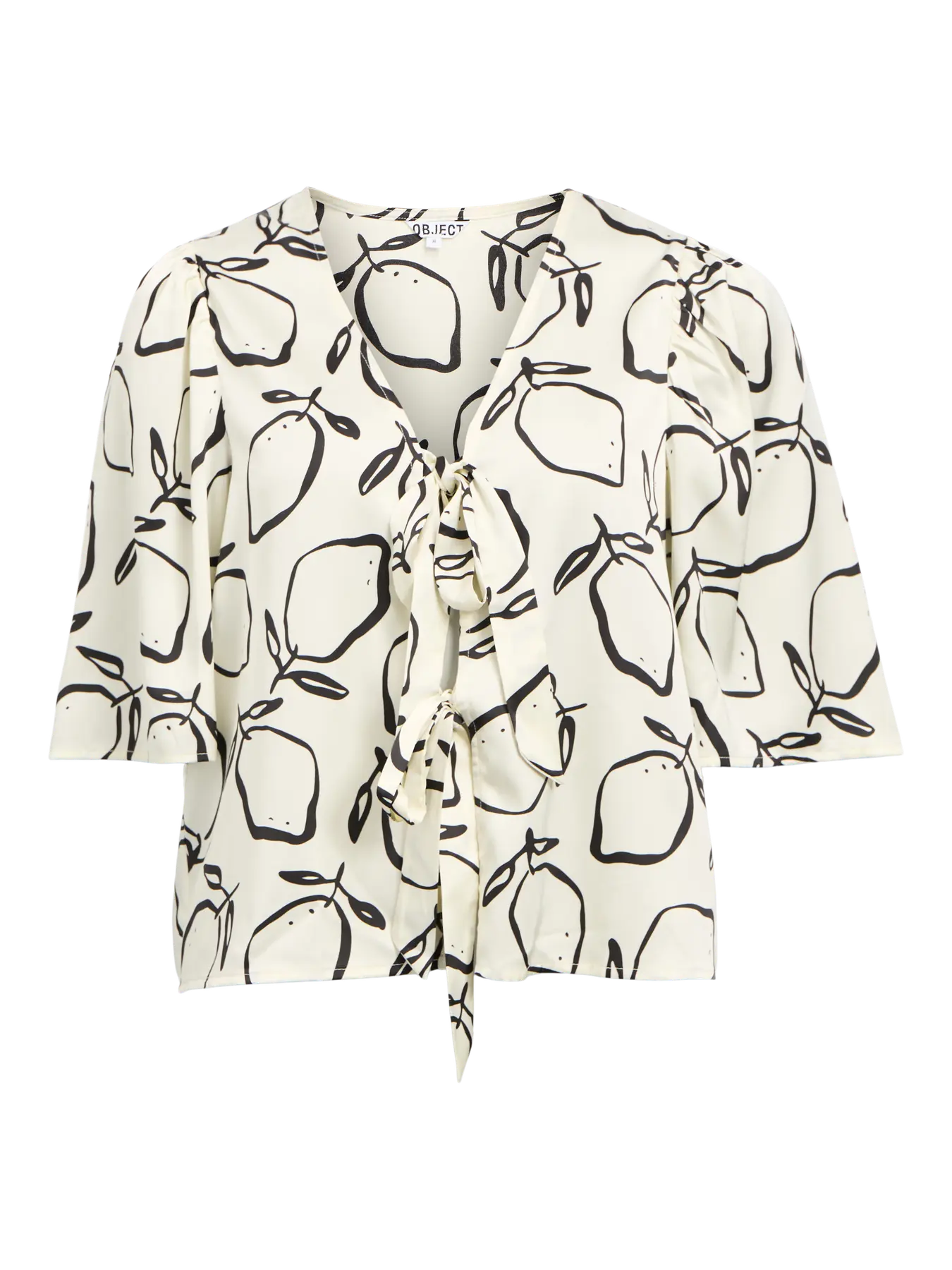 ObjSally Tie Top Black Lemon