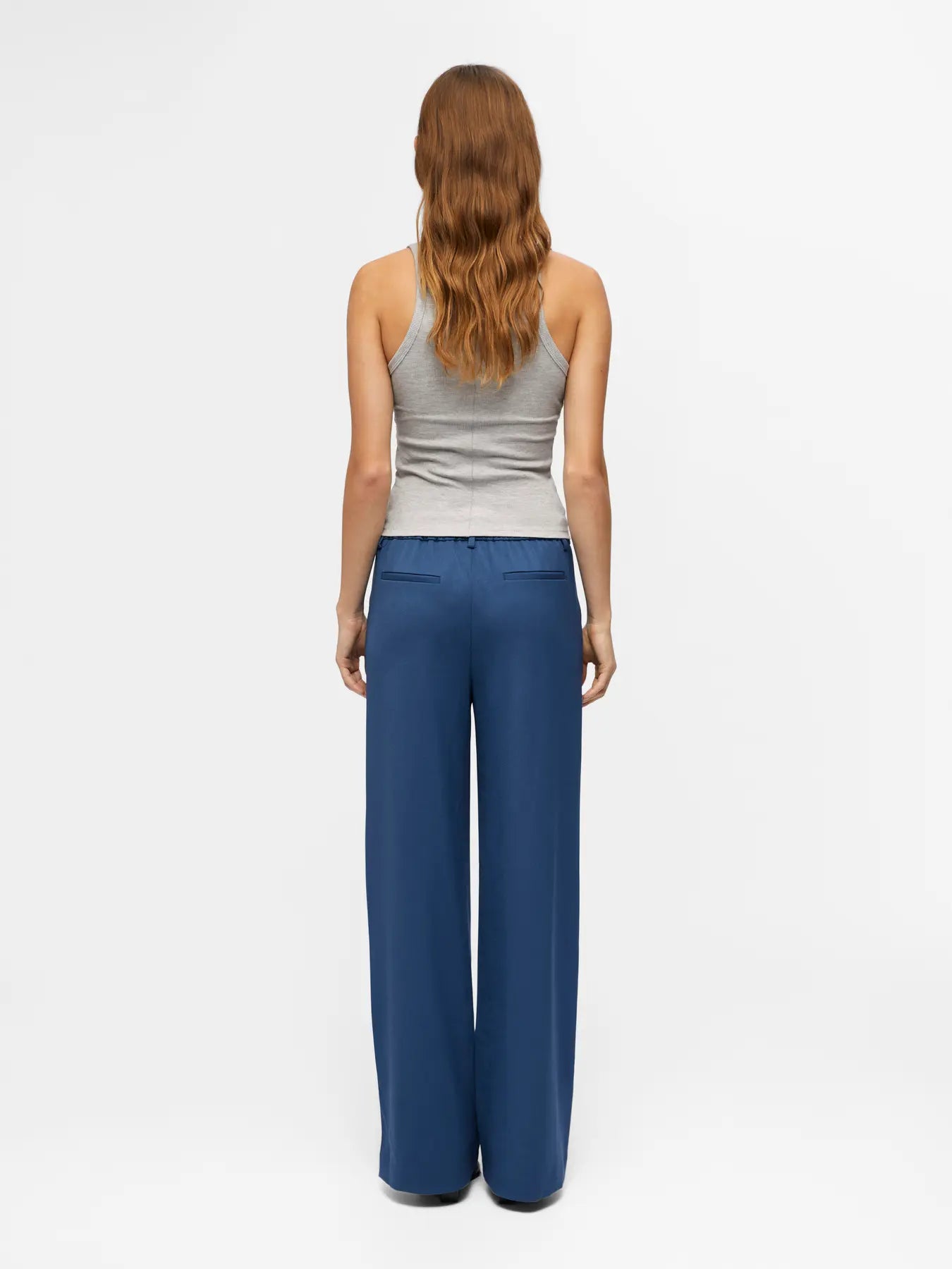 ObjLisa Wide Trousers Dark Denim