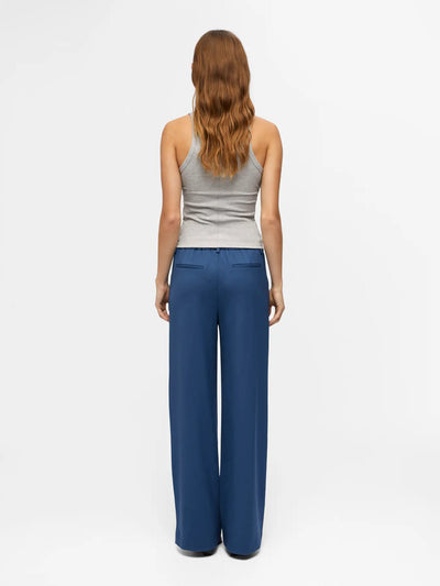 ObjLisa Wide Trousers Dark Denim