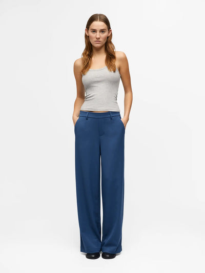 ObjLisa Wide Trousers Dark Denim