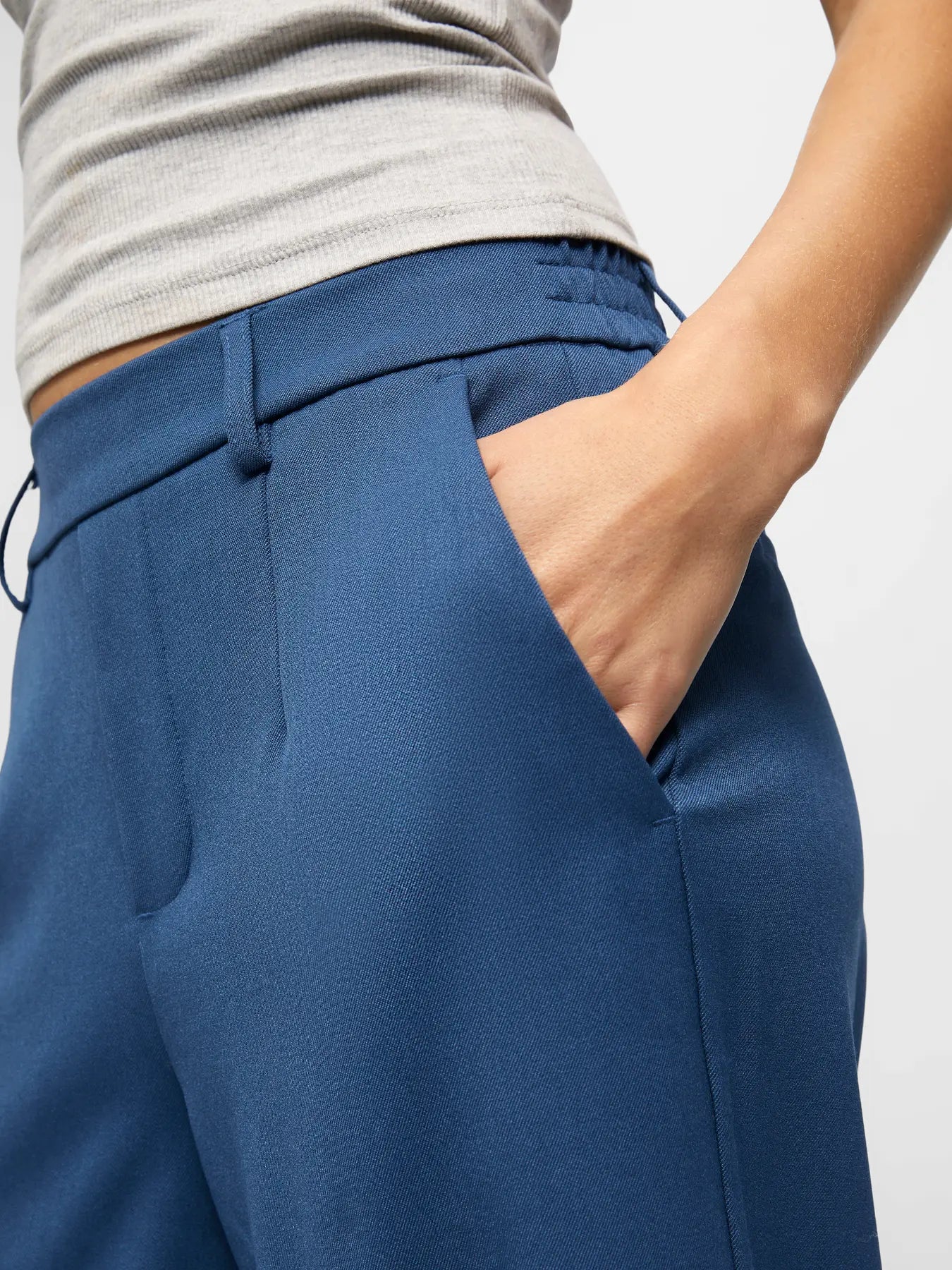 ObjLisa Wide Trousers Dark Denim