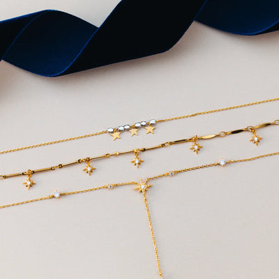 Crystal & Starburst Fine Lariat Necklace 31603