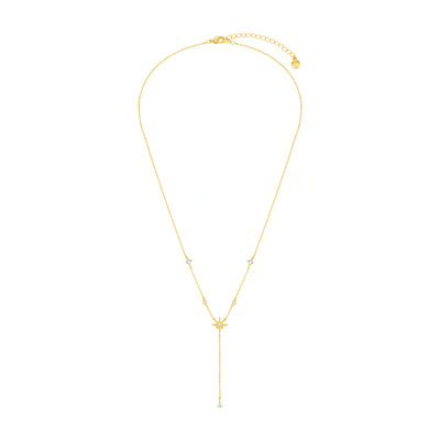 Crystal & Starburst Fine Lariat Necklace 31603