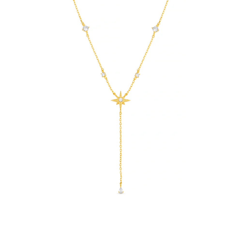Crystal & Starburst Fine Lariat Necklace 31603