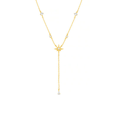 Crystal & Starburst Fine Lariat Necklace 31603