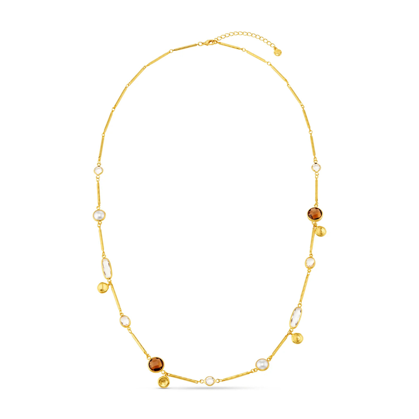 Mixed Bead & Coin Long Link Necklace 31468