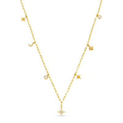 Celestial Multi Charm Rope Necklace 31611