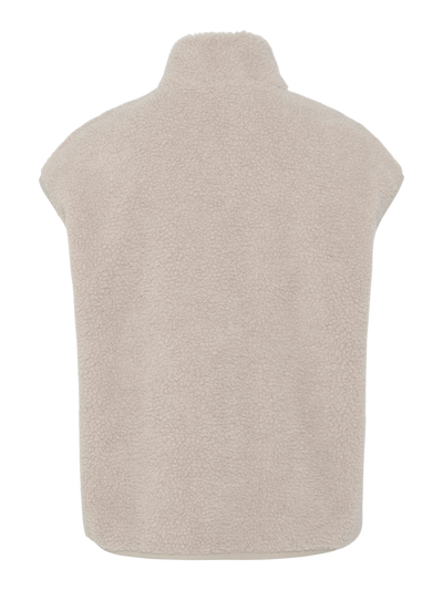 PcSadia Teddy Vest Silver Grey