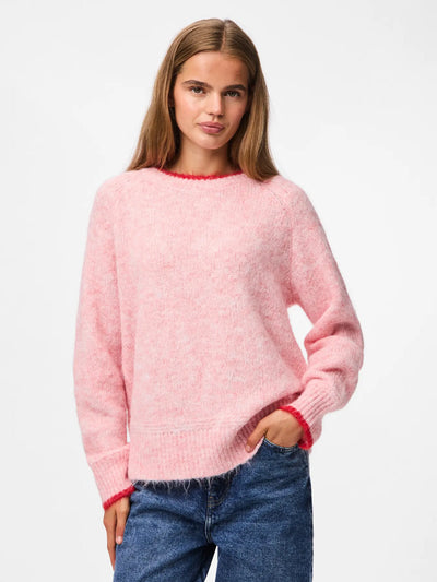 PcIvy Knit Pink/Goji Berry
