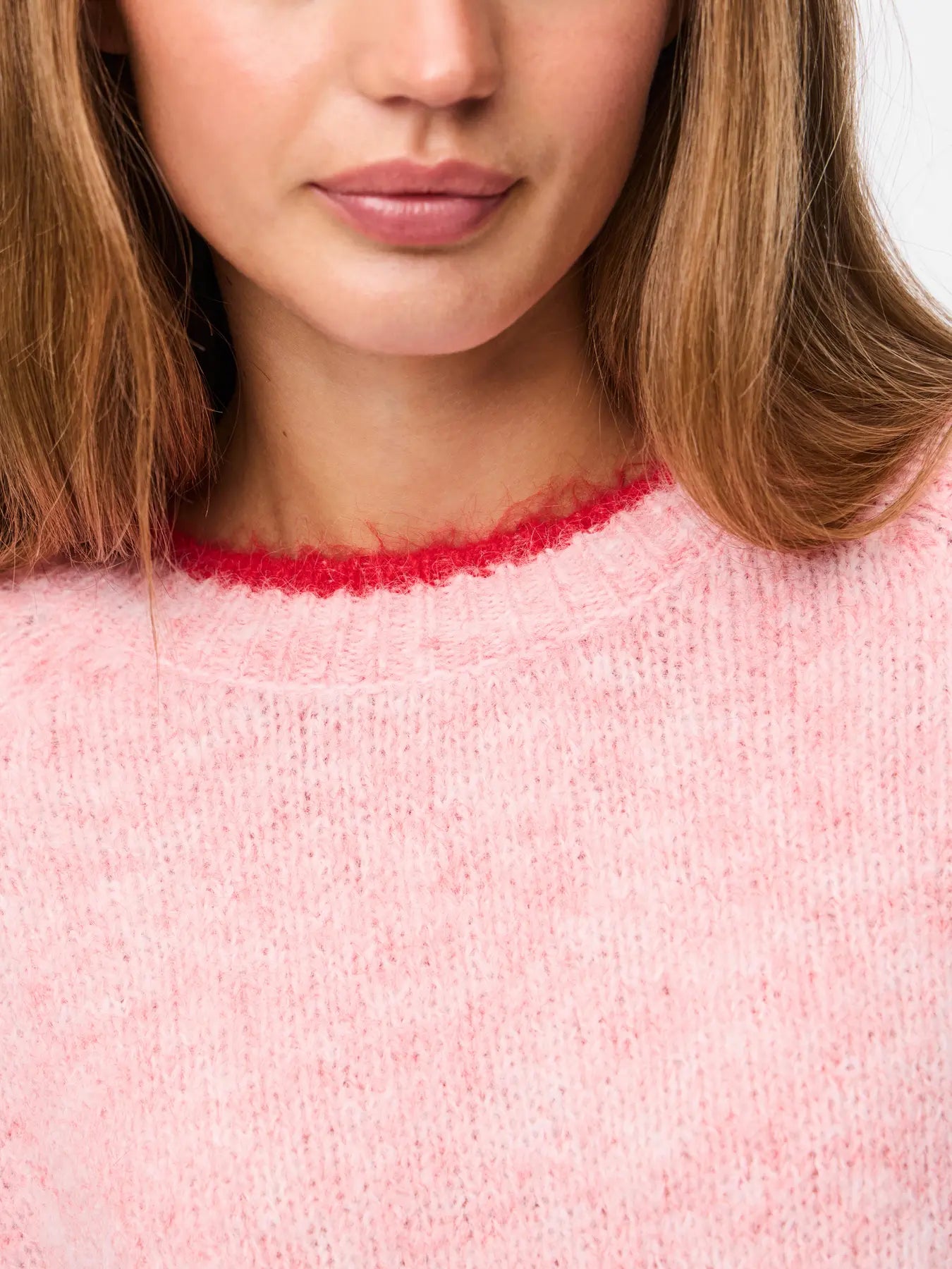 PcIvy Knit Pink/Goji Berry