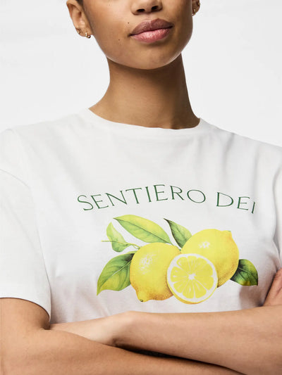 PcThea Tee White/Limoni