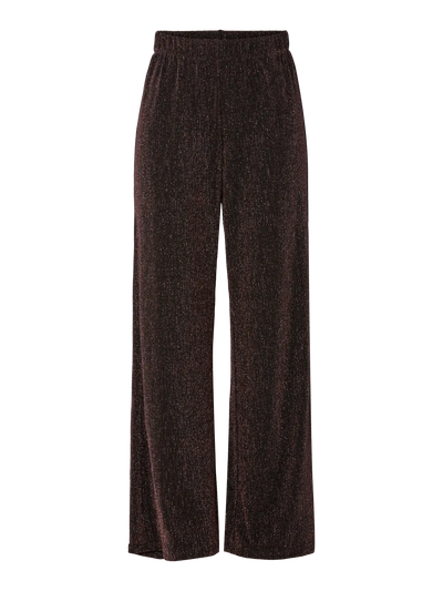 PcMaeve Trousers Hot Fudge Brown Lurex