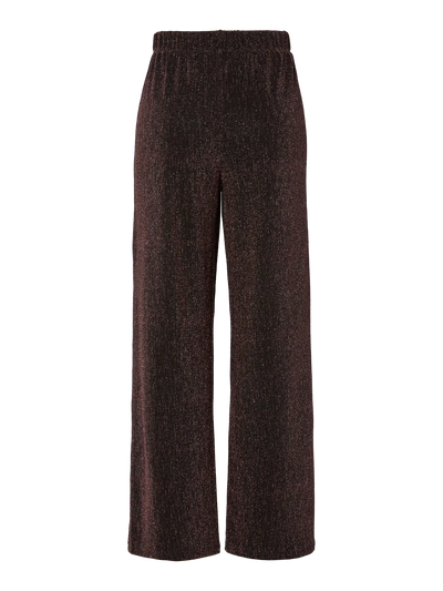 PcMaeve Trousers Hot Fudge Brown Lurex