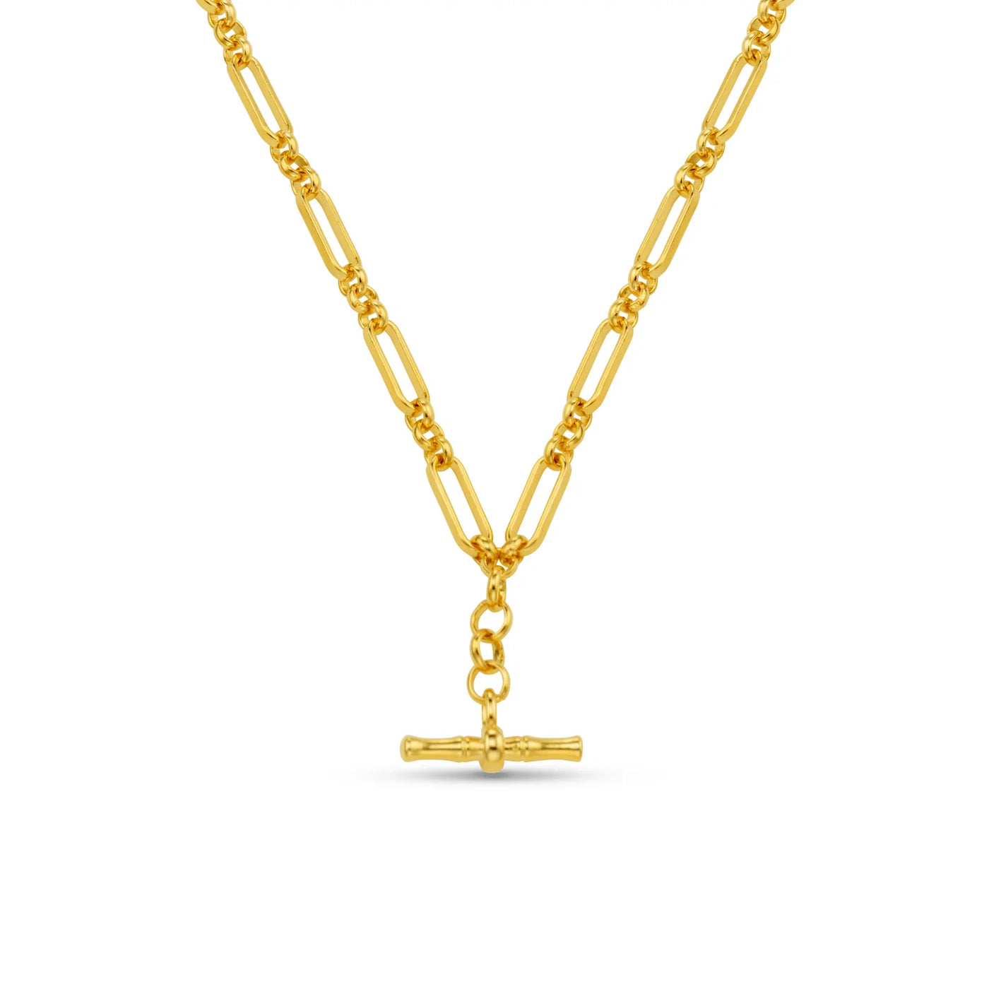 Open Link T-Bar Drop Necklace 31465