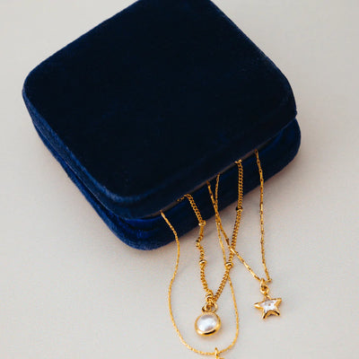 Celestial Charm & Pearl 3-Row Necklace 31607