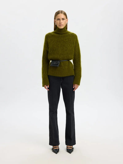 SlfMira Mohair Knit High Knit Avocado