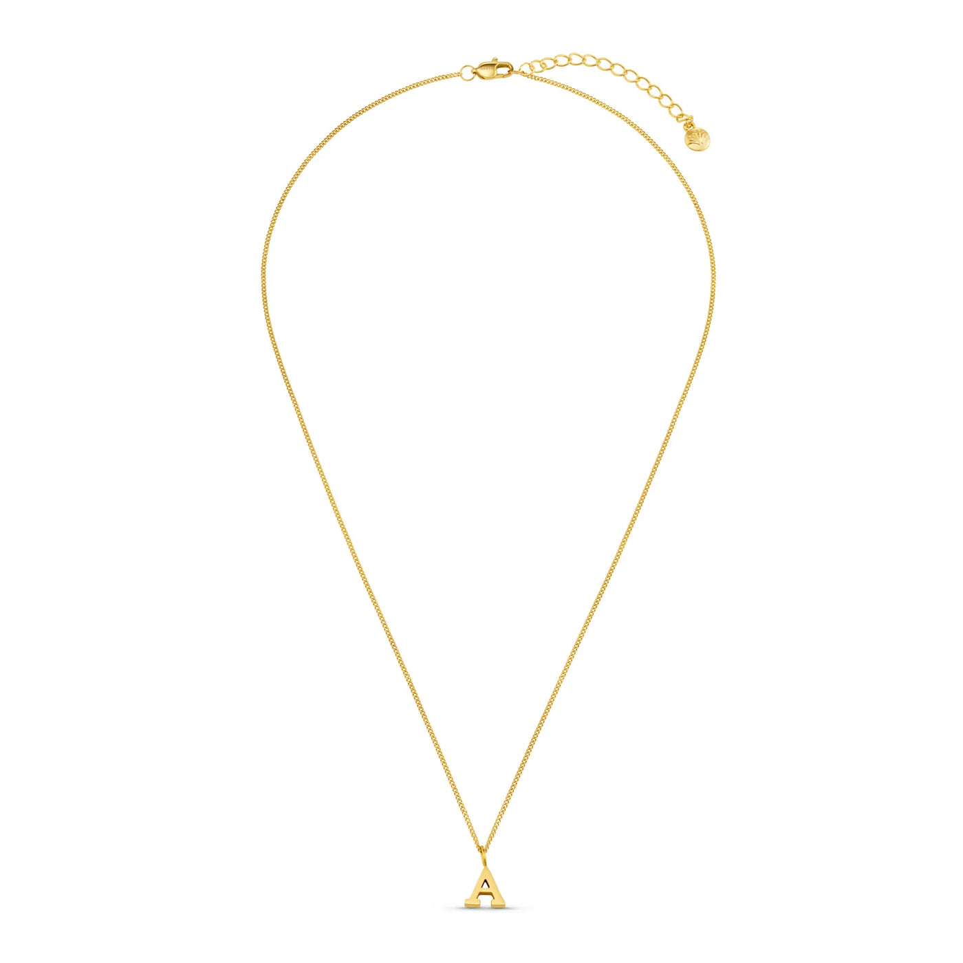 LUXE A Initial Necklace - Gold
