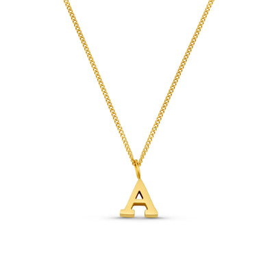 LUXE A Initial Necklace - Gold