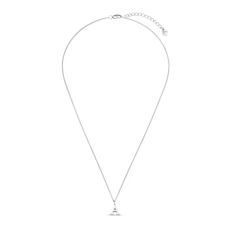 LUXE A Initial Necklace - Silver