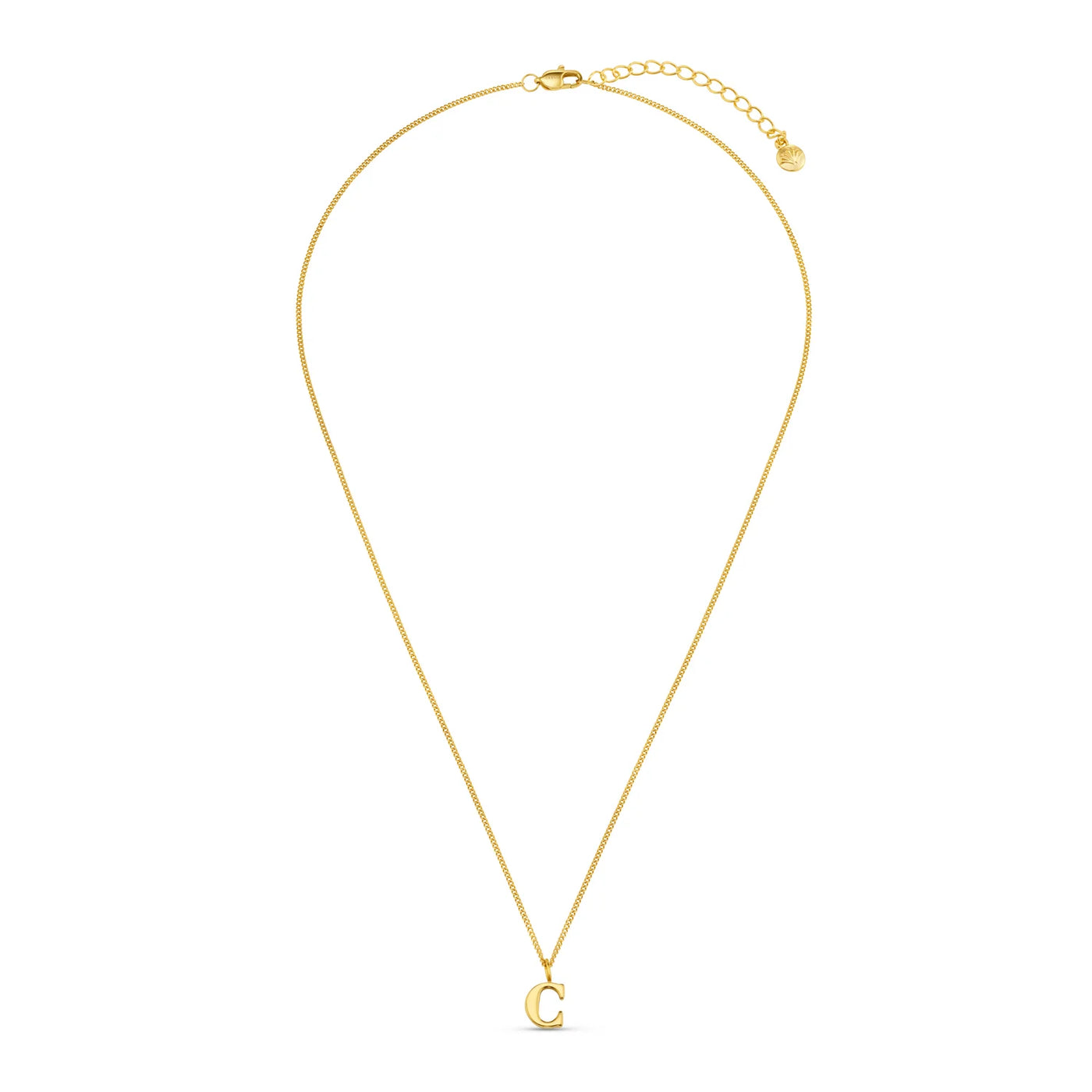 LUXE C Initial Necklace - Gold