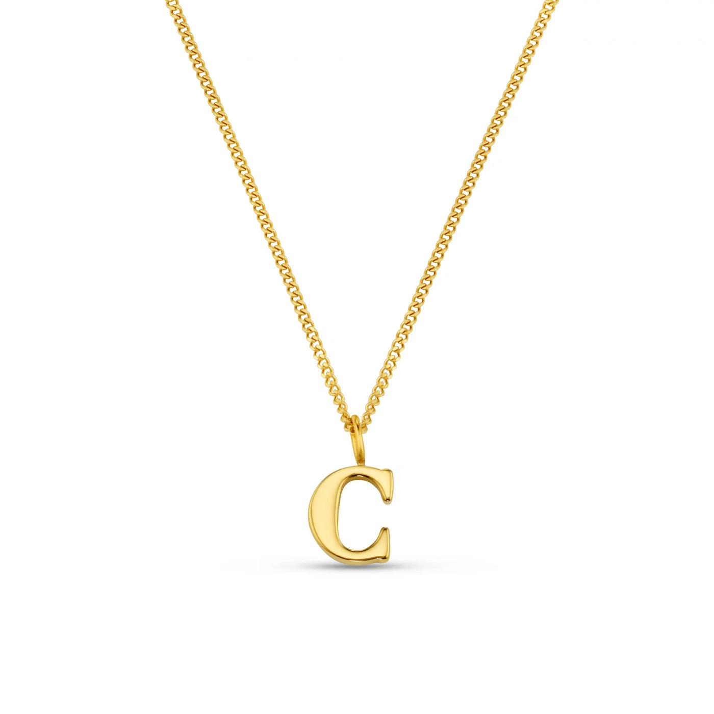 LUXE C Initial Necklace - Gold