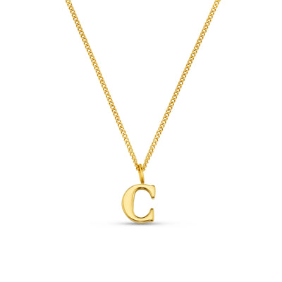 LUXE C Initial Necklace - Gold