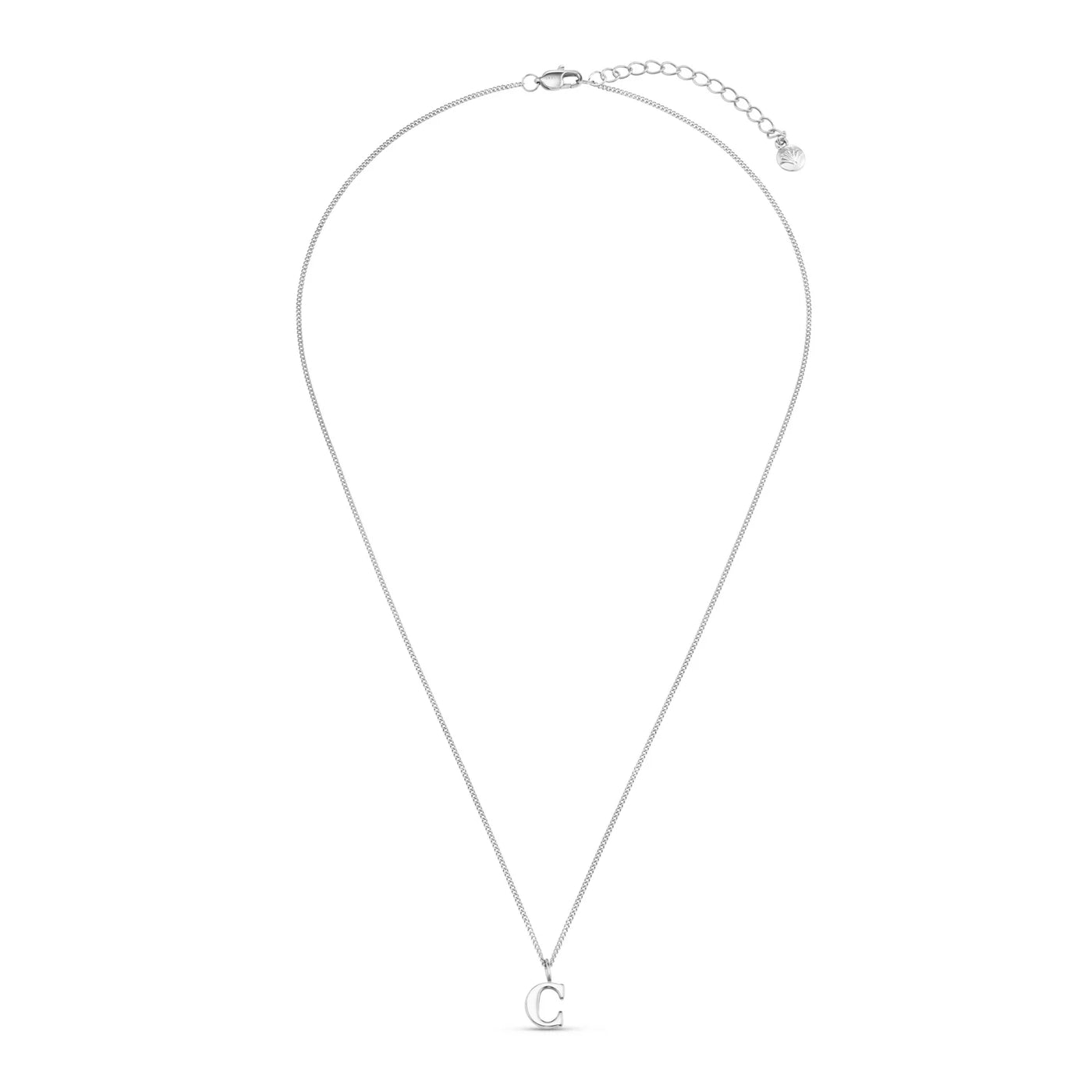 LUXE C Initial Necklace - Silver