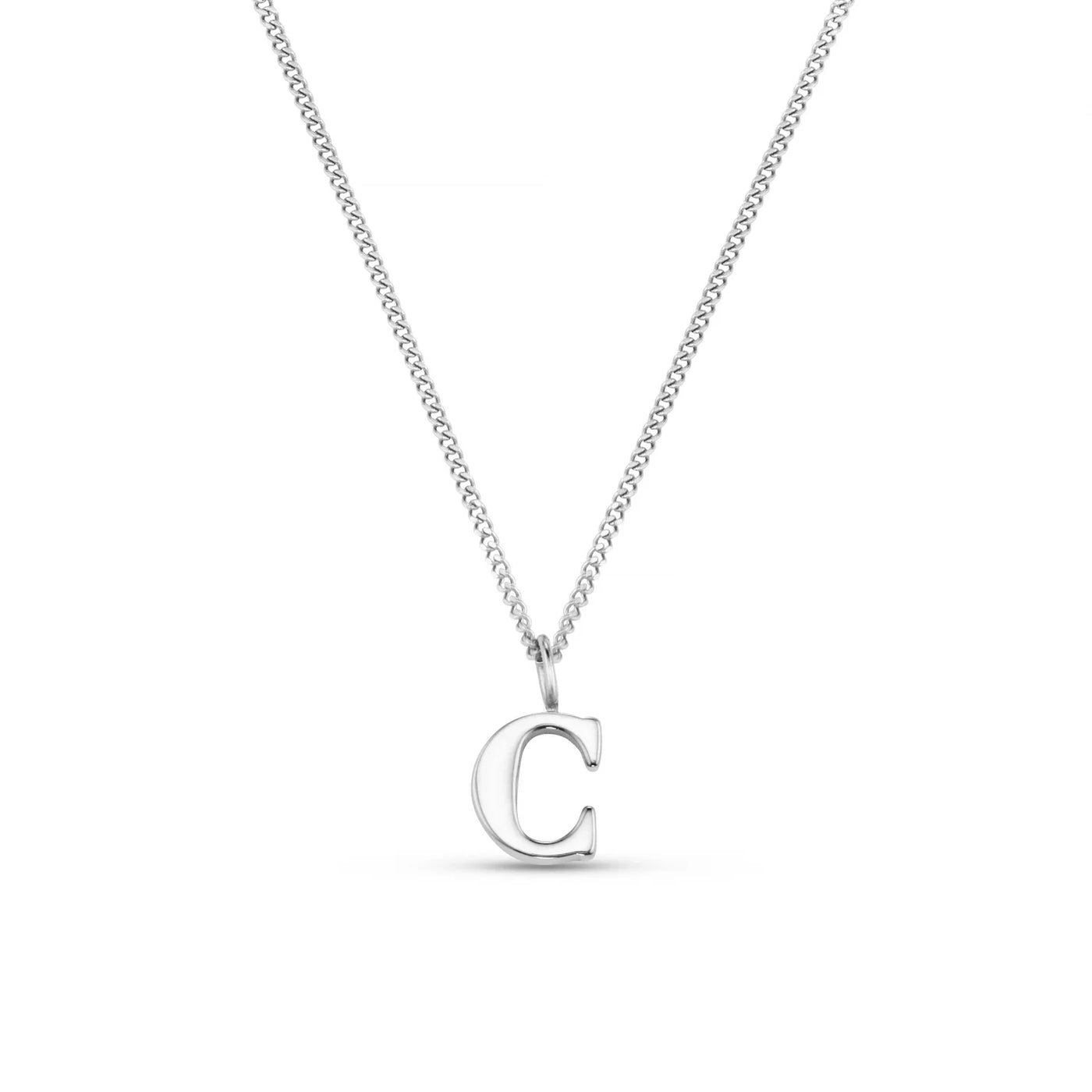 LUXE C Initial Necklace - Silver