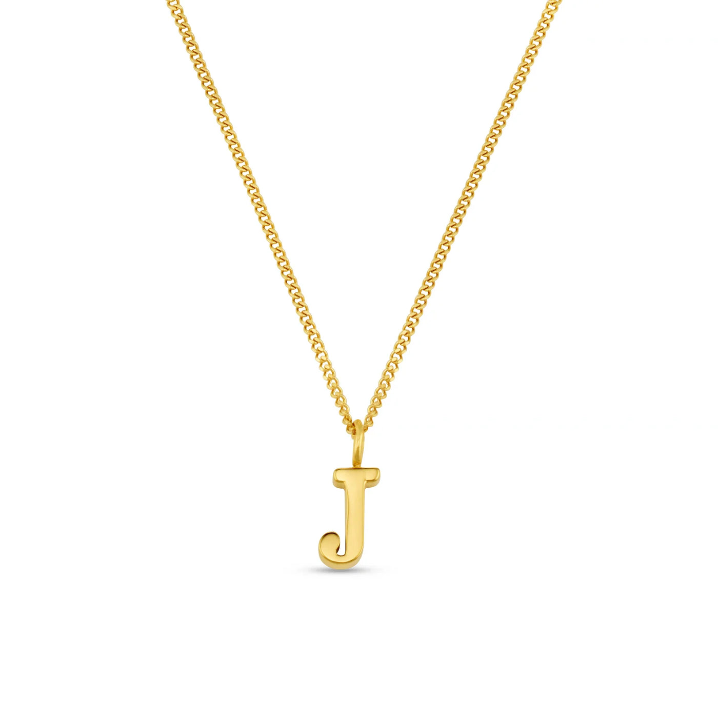 LUXE J Initial Necklace - Gold