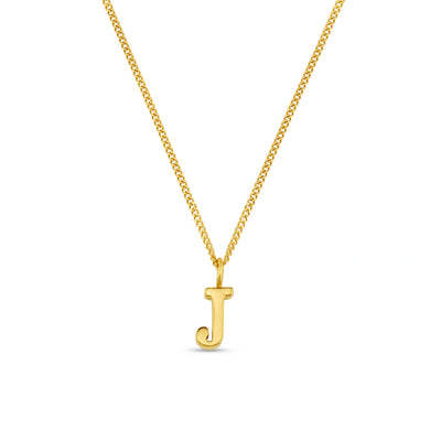 LUXE J Initial Necklace - Gold