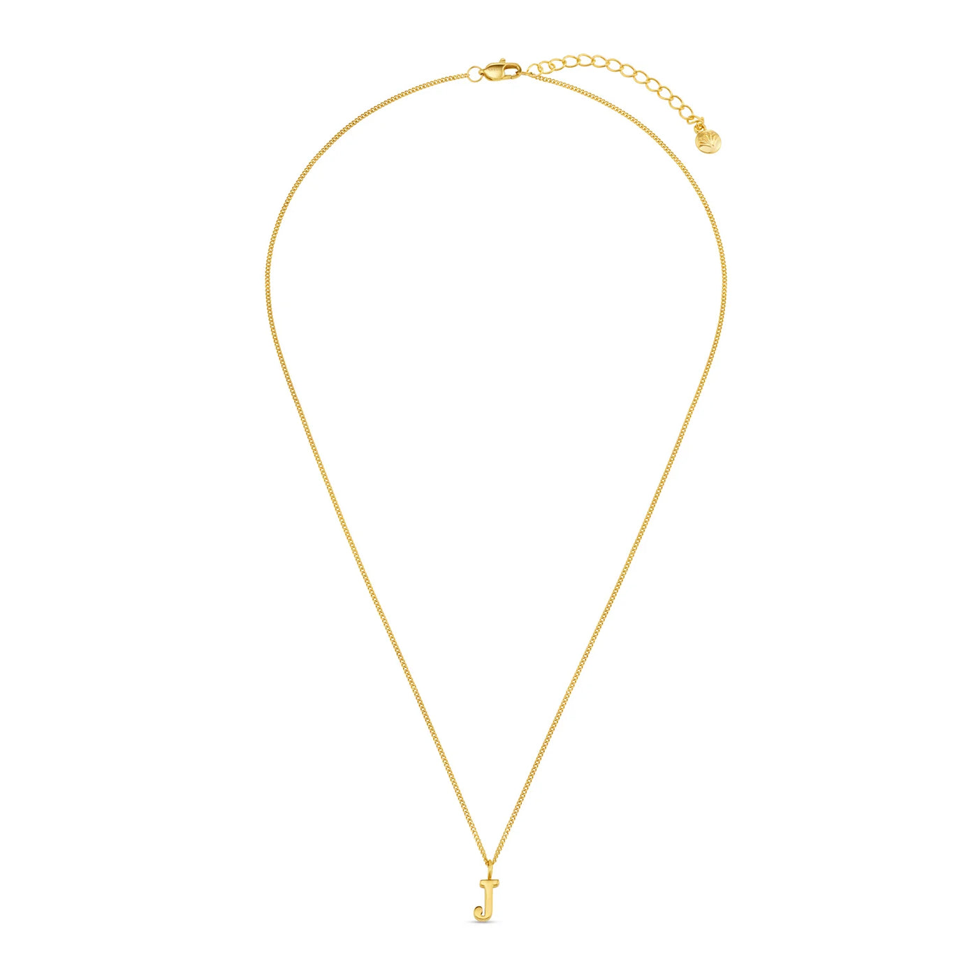 LUXE J Initial Necklace - Gold