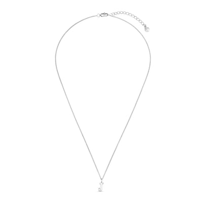 LUXE J Initial Necklace - Silver