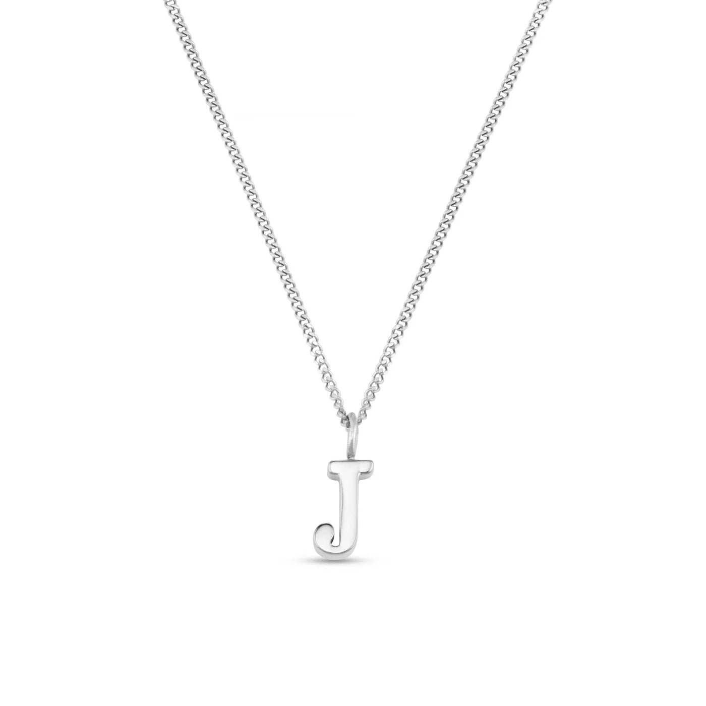 LUXE J Initial Necklace - Silver
